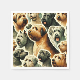 Briard Dog Naadloos Servet