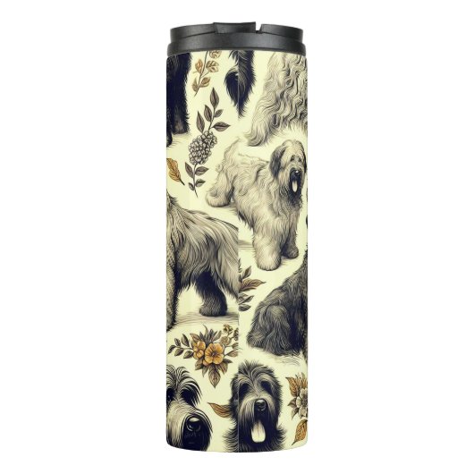  Briard Dog Naadloos Thermosbeker (Achterkant)