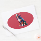 Briard Dog Ovale Sticker (Envelop)