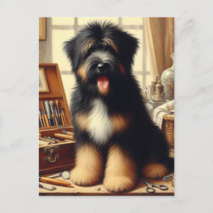  Briard Dog Painting Briefkaart