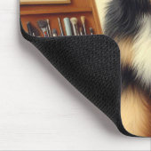  Briard Dog Painting Muismat (Hoek)