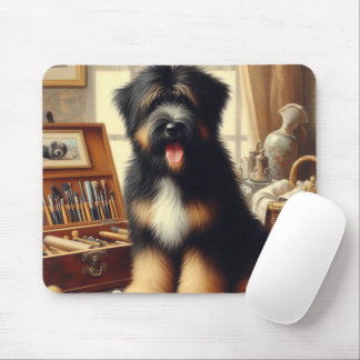  Briard Dog Painting Muismat