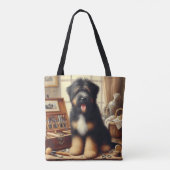 Briard Dog Painting Tote Bag (Achterkant)
