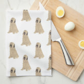 Briard Dog Pattern Theedoek (Quarter Fold)