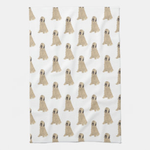 Briard Dog Pattern Theedoek