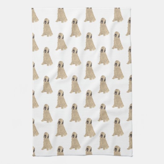 Briard Dog Pattern Theedoek (Verticaal)