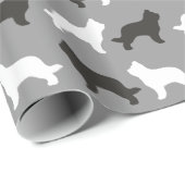 Briard Dog Silhouettes Patroon Cadeaupapier (Rol Hoek)