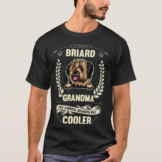 Briard Grandma Like A Normal Grandma Only Cooler T-shirt (Voorkant)