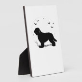 Briard-hond � Halloween-maansilhouet Oversized T-s Fotoplaat (Zijkant)