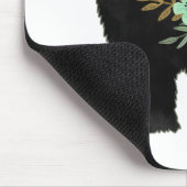 Briard Hondenras Boho Floral Silhouette Muismat (Hoek)