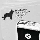Briard Hondenras Silhouet Retouradres Zelfinktende Stempel