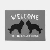 Briard Hondenras Silhouettes Custom Deurmat (Voorkant)