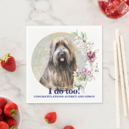 Briard Huwelijk I Do Too Servetten Met Honden Foto