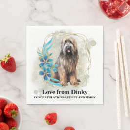 Briard Huwelijk I Do Too Servetten Met Honden Foto