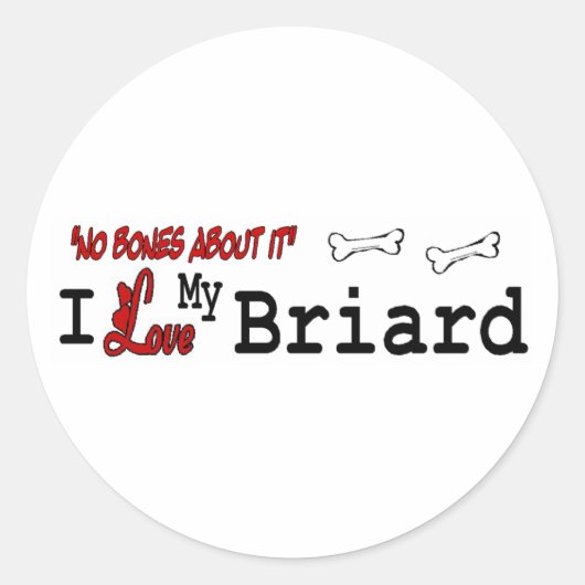 Briard (I Love) Sticker (Voorkant)
