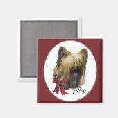 Briard kerstcadeaus magneet (Voorkant / Achterkant)