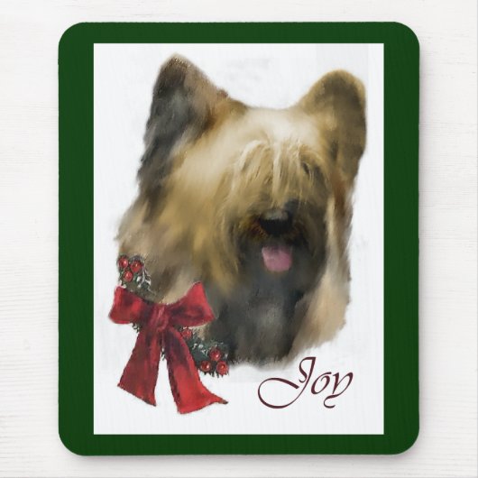 Briard kerstcadeaus muismat (Voorkant)