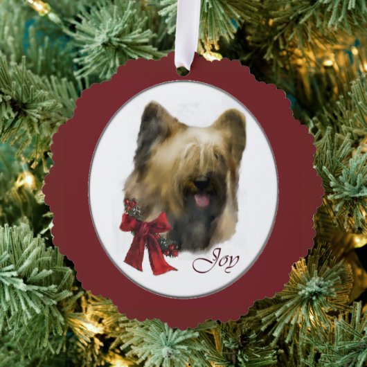 Briard kerstcadeaus ornament kaart (Insitu (Drie))