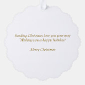 Briard kerstcadeaus ornament kaart (Achterkant)