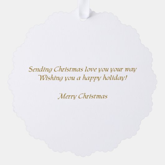 Briard kerstcadeaus ornament kaart (Achterkant)