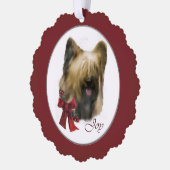 Briard kerstcadeaus ornament kaart (Links)
