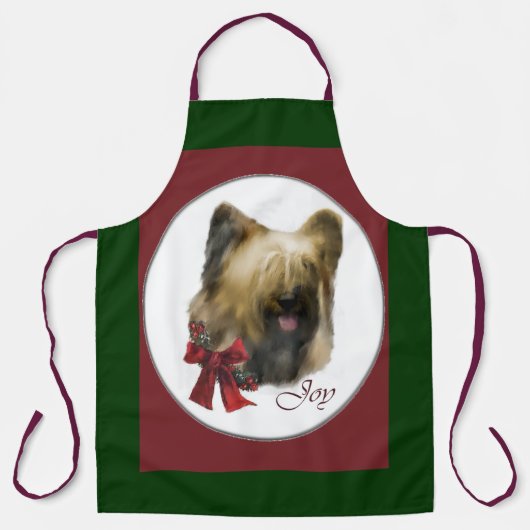 Briard kerstcadeaus schort (Voorkant)
