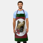 Briard kerstcadeaus schort (Gedragen)