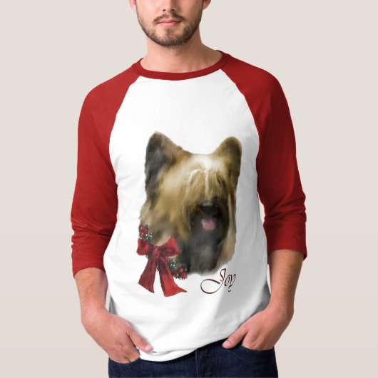 Briard kerstcadeaus t-shirt (Voorkant)