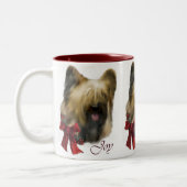 Briard kerstcadeaus tweekleurige koffiemok (Links)