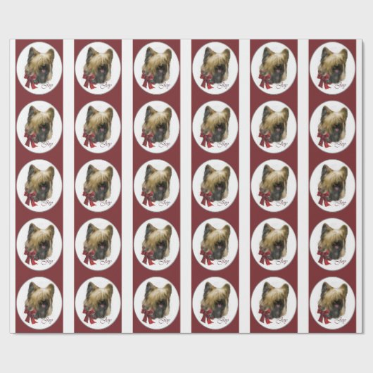 Briard Kerstmis Cadeaupapier (Vlak)