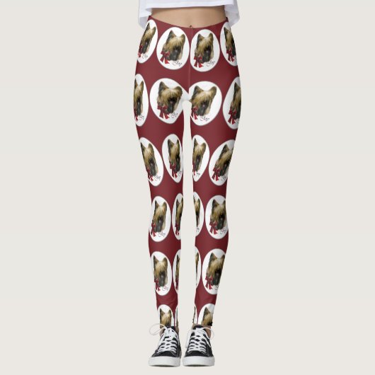 Briard Kerstmis Leggings (Voorkant)