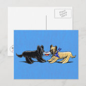 Briard Mad Hatters off-Leash Art™ Briefkaart (Voorkant / Achterkant)