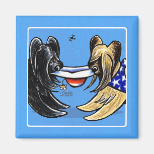 Briard Mad Hatters off-Leash Art™ Magneet