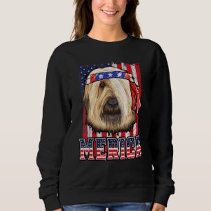 Briard Merica, 4 juli Dog Patriotic Flag Trui