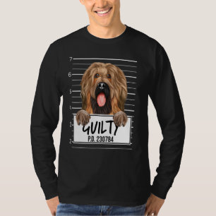 Briard Mugshot Schuldig Hond T-shirt