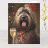 Briard Nieuwjaar Kaart (Gele Bloem)