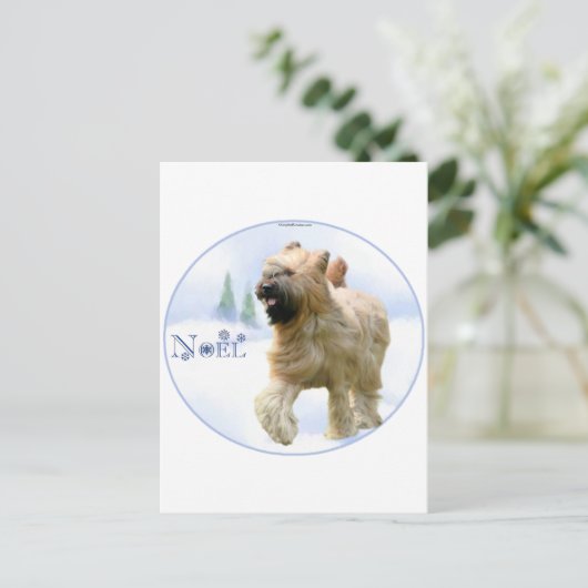 Briard Noel Feestdagenkaart (Staand voorkant)