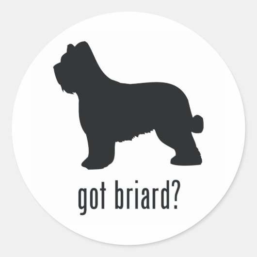 Briard Ronde Sticker (Voorkant)