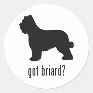 Briard Ronde Sticker