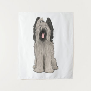 Briard Schattige Cartoon Dog Wandkleed