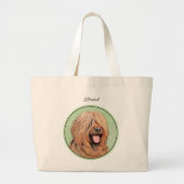 Briard Schilderen Tawny Black Overlay Schattigee D Grote Tote Bag (Voorkant)