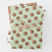 Briard Schilderen Tawny Black Overlay Schattigee D Inpakpapier Vel (In situ)