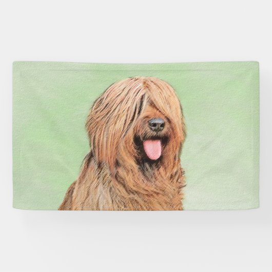 Briard Schilderij - Liefdevolle Originele Honden K Spandoek (Horizontaal)