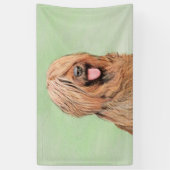 Briard Schilderij - Liefdevolle Originele Honden K Spandoek (Verticaal)