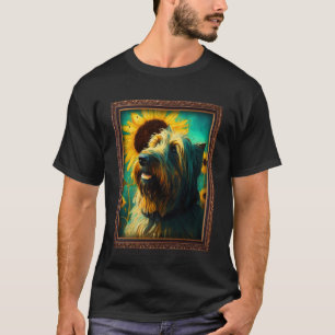 Briard Schilderij Zonnebloem Moeder Moeder Vrouwen T-shirt