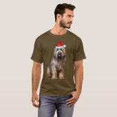 Briard Shepherd Hondenliefhebber Funny Christmas T-shirt (Voorkant volledig)