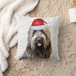 Briard Shepherd Hondenliefhebber Kerstvakantie Kussen