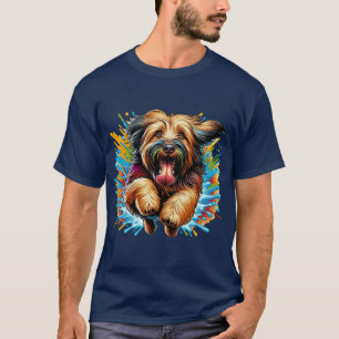 Briard Splash van kleur T-shirt