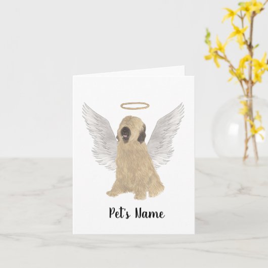 Briard Sympathy Memorial Kaart (Gele Bloem)