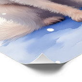 Briard Vintage Sleigh Winter Christmas Art Perfect Poster (Hoek)